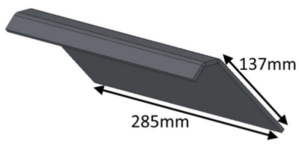 Steel throat plate for Hawk 3 and Hawk 3D MK1 stoves